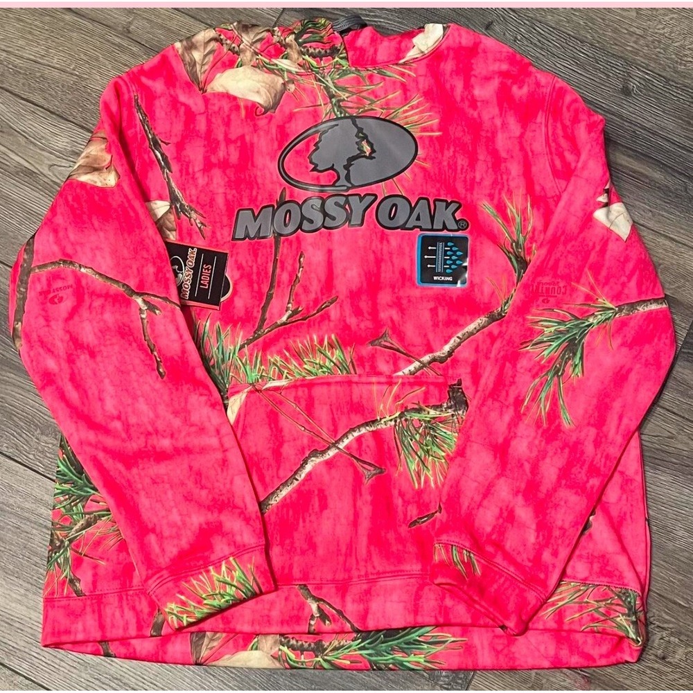 MOSSY OAK PINK SWEATSHIRT PULLOVER HOODIE XXL NEW WITH TAGS REALTREE